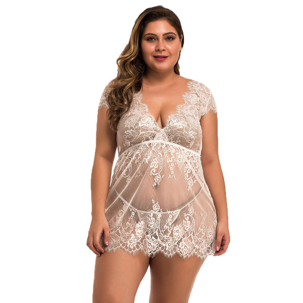 Curvy Confidence Lace Babydoll