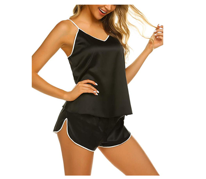 Midnight Satin Bliss Cami & Shorts Set