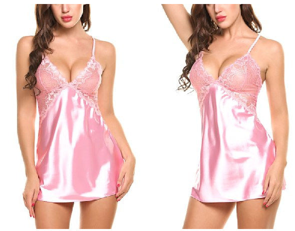 High-Density Silk Cross-Back Lingerie Sleepwear