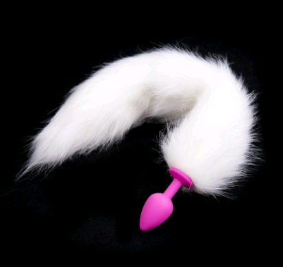 Adult Anal Plug with Faux Fur Tail for Couples