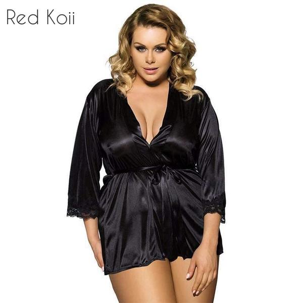 Sapphire Seduction Satin Kimono