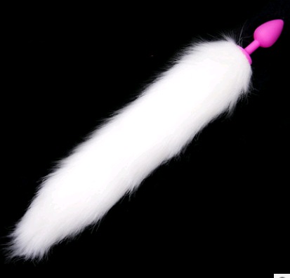 Adult Anal Plug with Faux Fur Tail for Couples