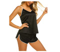 Midnight Satin Bliss Cami & Shorts Set