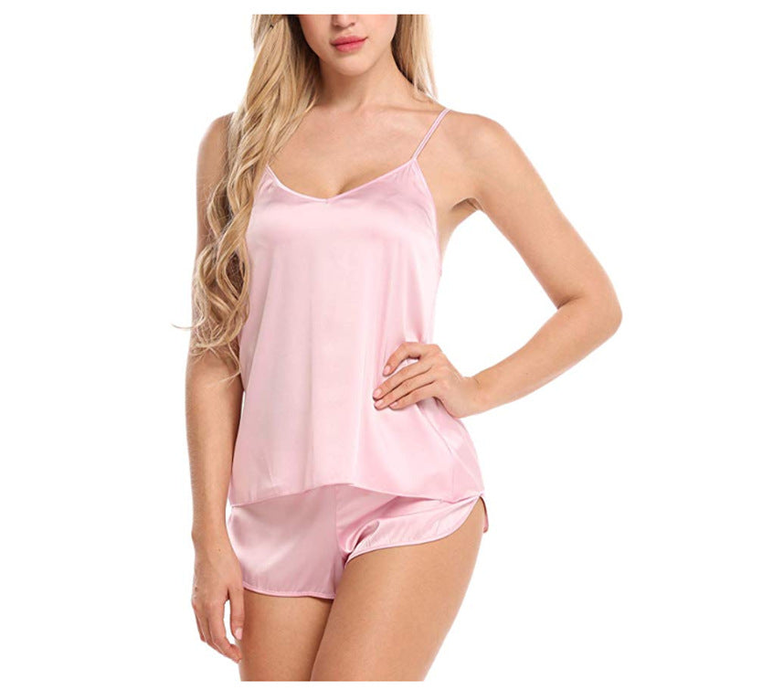 Midnight Satin Bliss Cami & Shorts Set