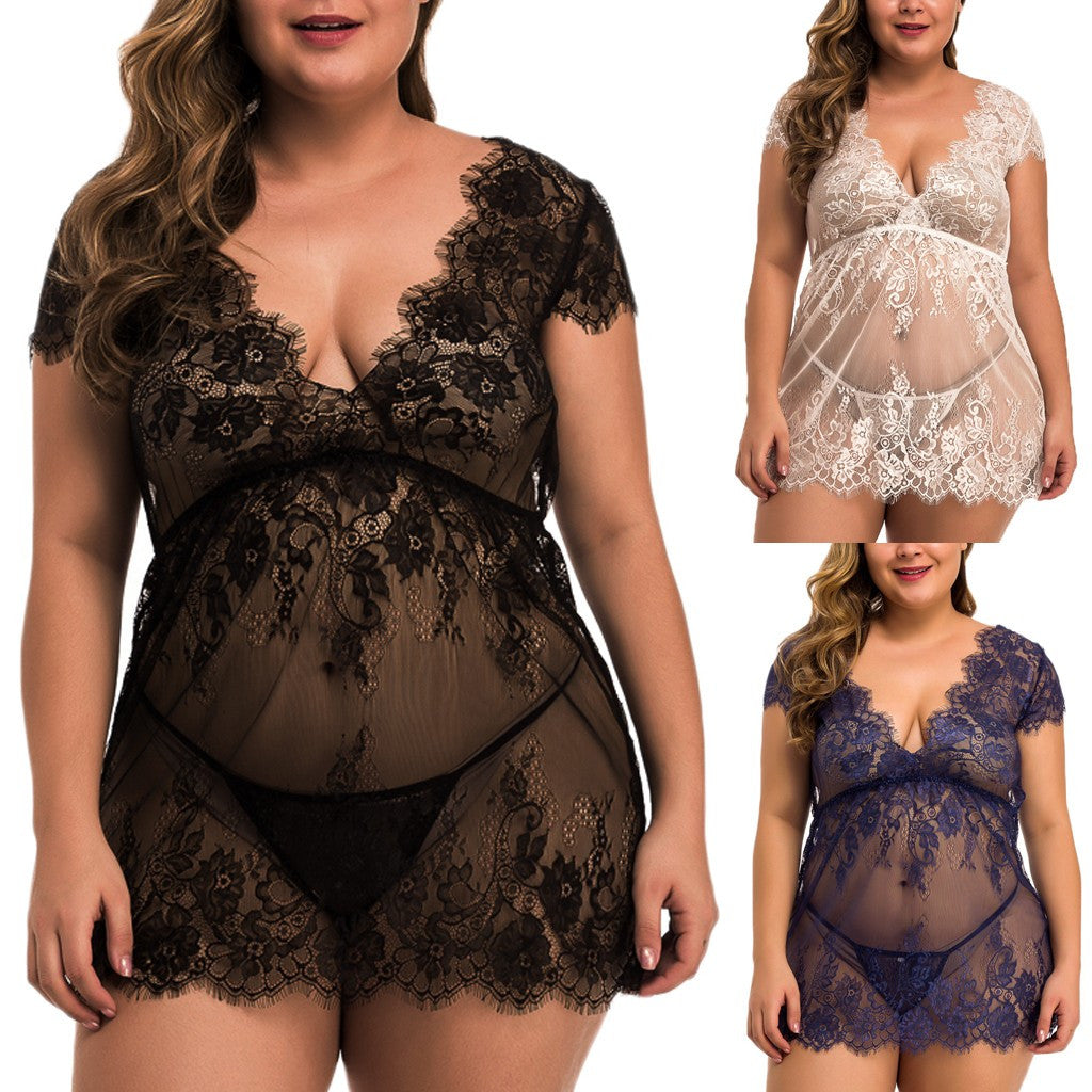 Curvy Confidence Lace Babydoll